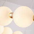 Luz nórdica de comedor de perlas de lujo lámpara moderna